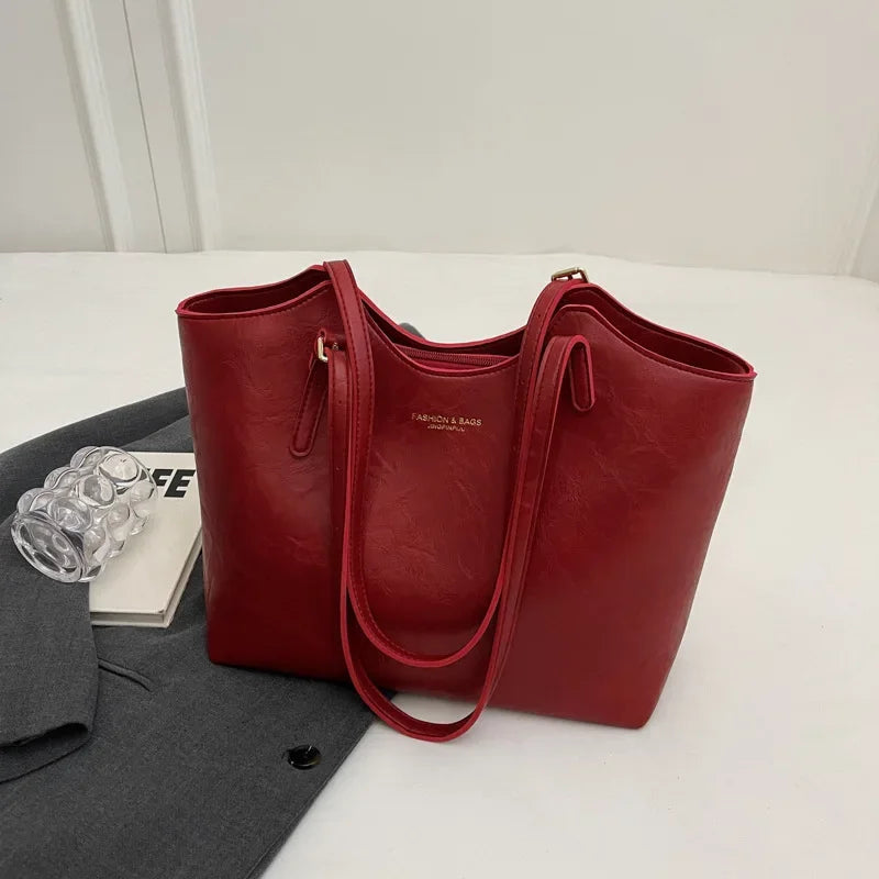 Stine - Soft Vegansk Skinn Tote bag